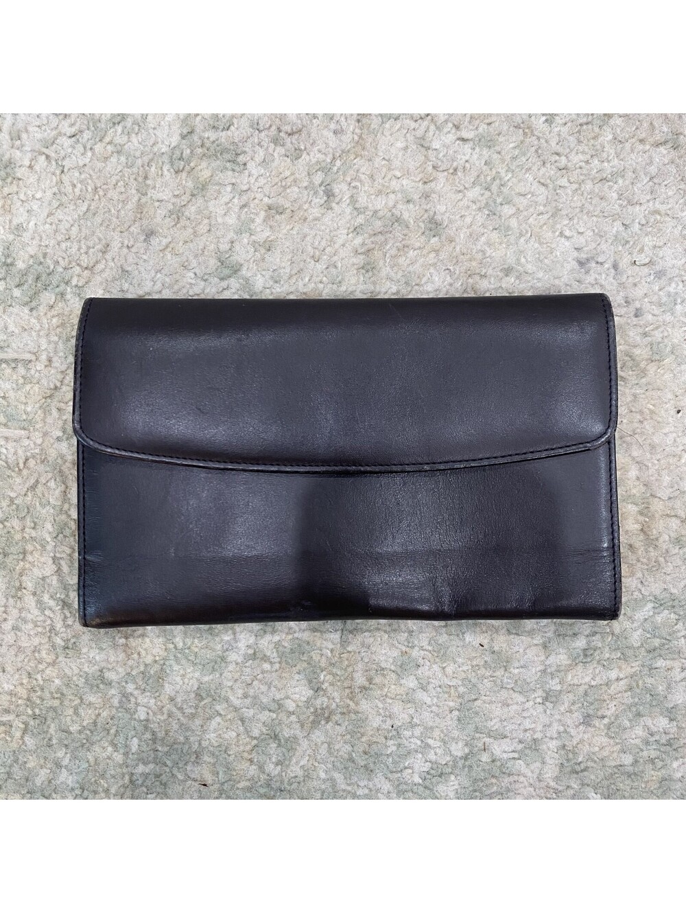 Vintage Coach Wallet Checkbook Dark Brown Leather Snap Long Bifold Designer